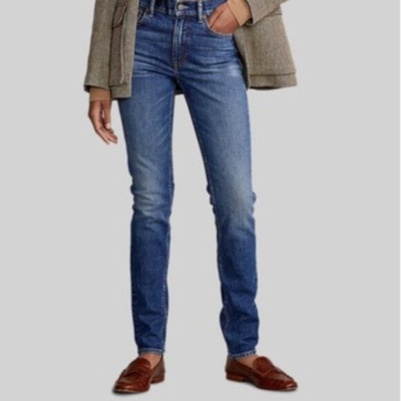 Polo Ralph Lauren The Tompkins Skinny Jeans High Waist Size 32 - Picture 2 of 16